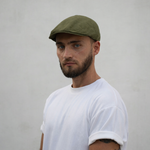 Load image into Gallery viewer, Olive Linen Beret
