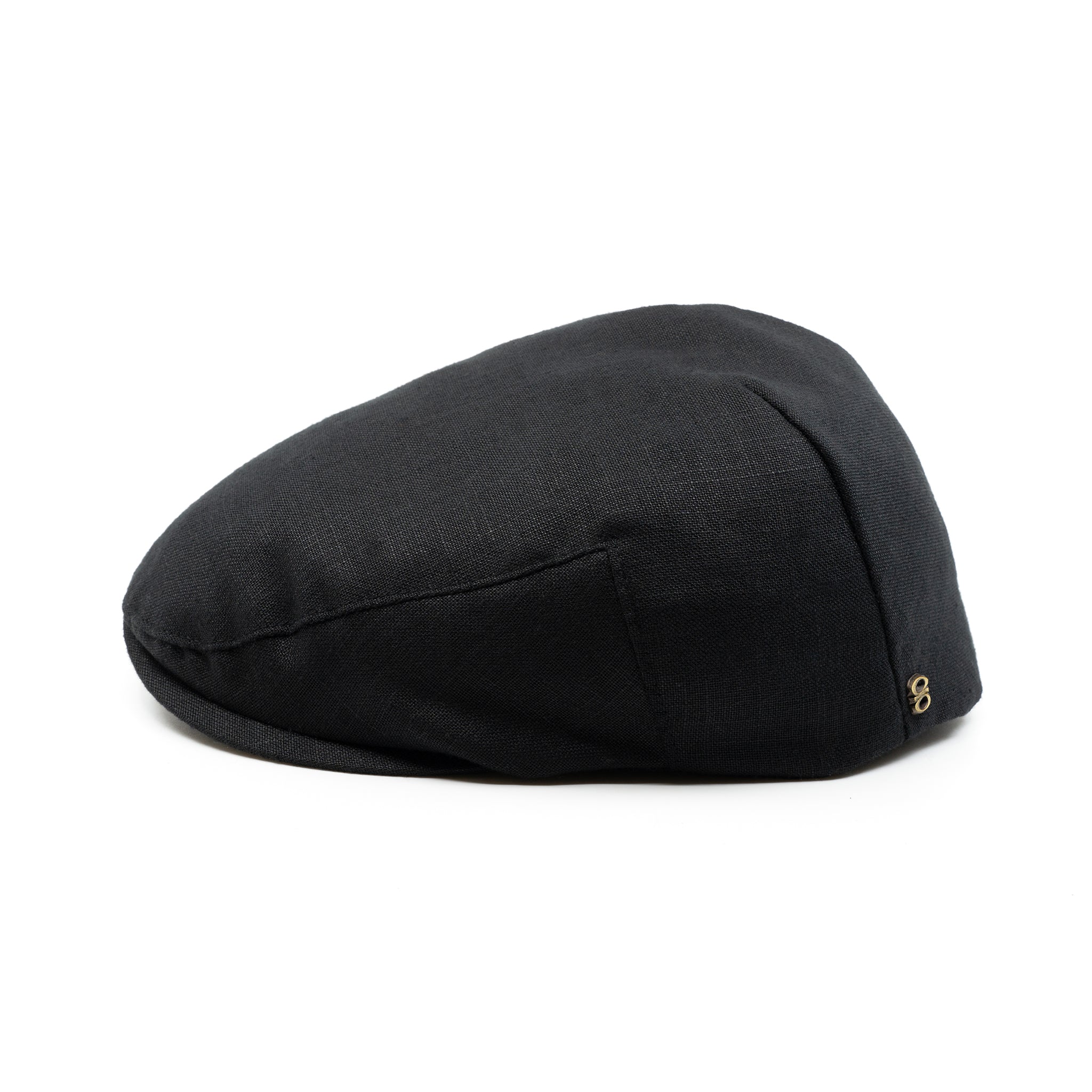 Black Linen Beret