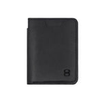 Load image into Gallery viewer, Slim black vegetable-tanned leather wallet by Draft-8, featuring minimalist design, easy-access card slots, and premium handcrafted finish. Sustainable and stylish everyday accessory.

