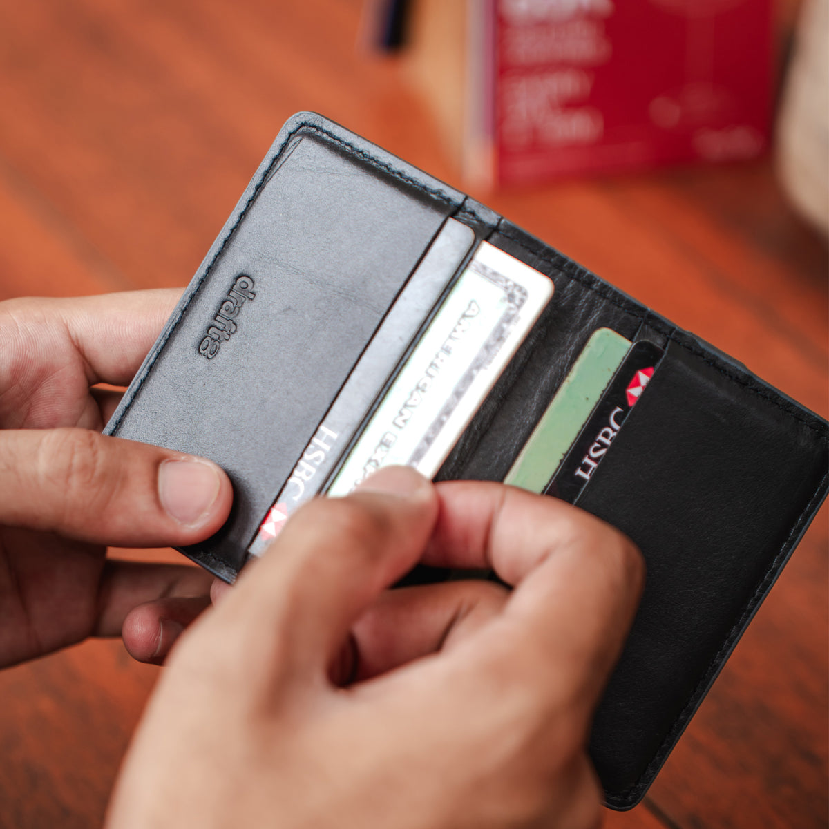 Card Holder XES – Horizontal Leather Wallet by Draft-8 – draft-8