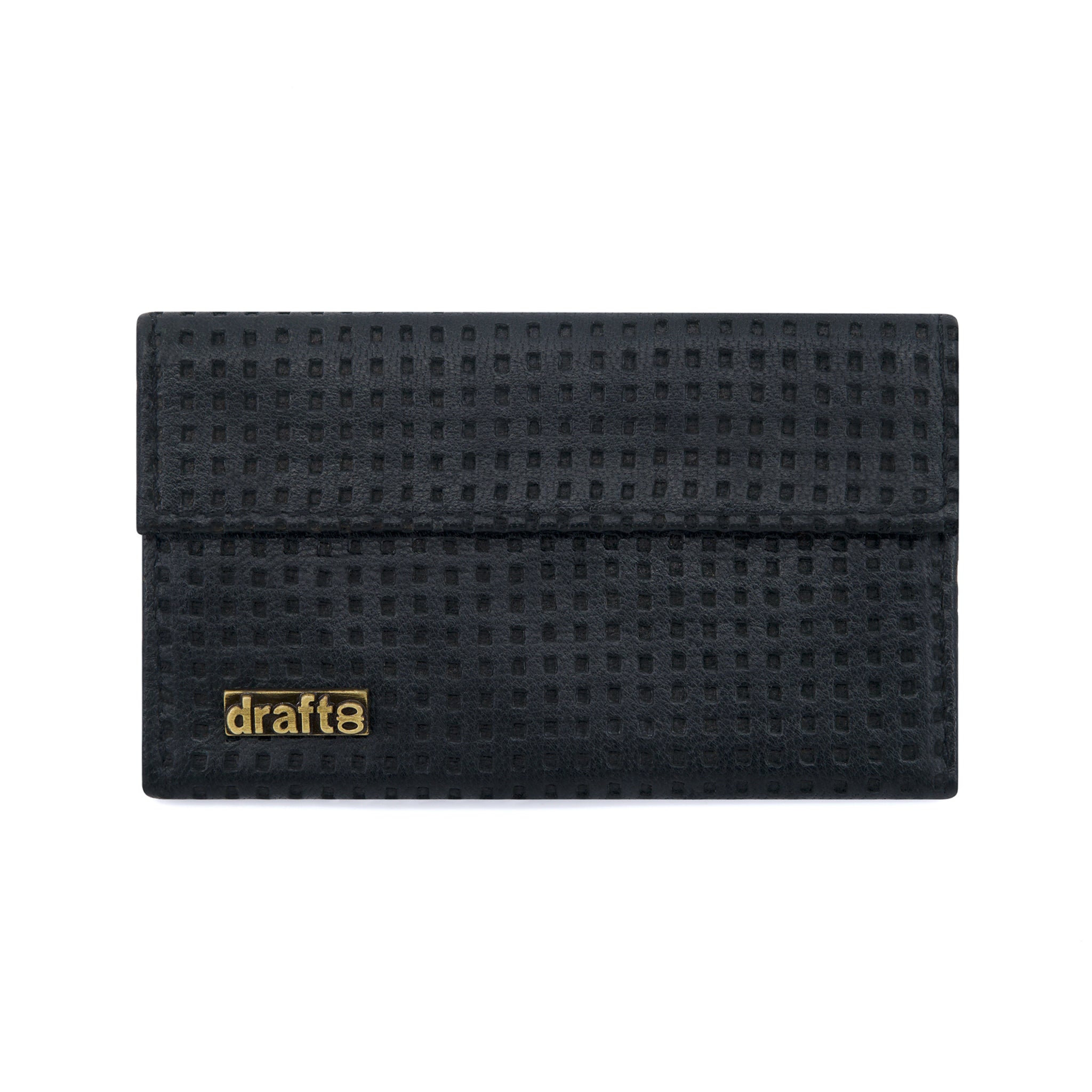 Leather Card Holder - Black pattern card holder. draft-8. Men gift 👝